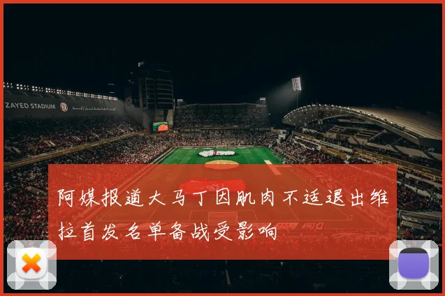 阿媒报道大马丁因肌肉不适退出维拉首发名单备战受影响